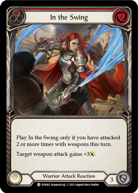 Card: In the Swing (red)