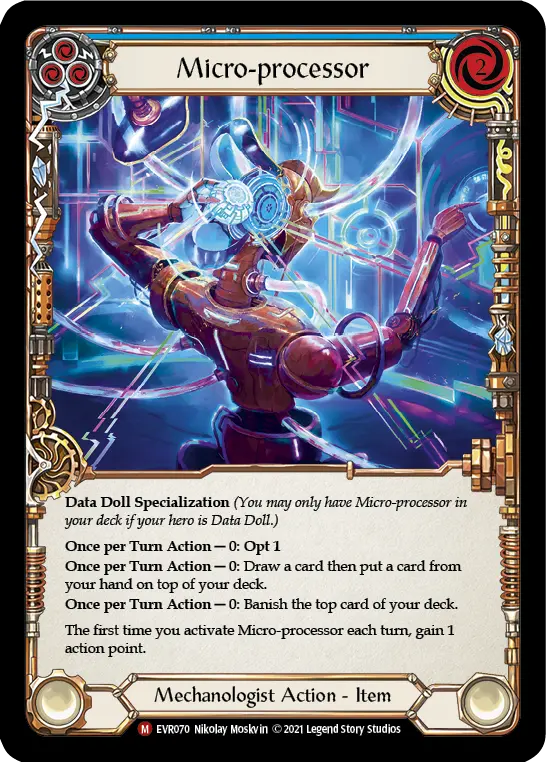 Card: Micro-processor (blu)