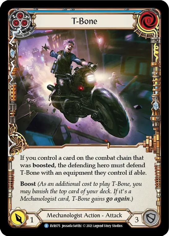 Card: T-Bone (blu)