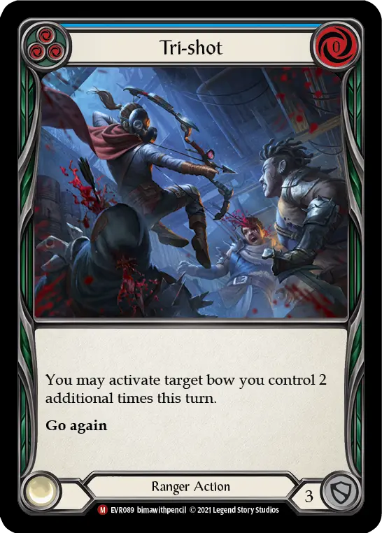Card: Tri-shot (blu)