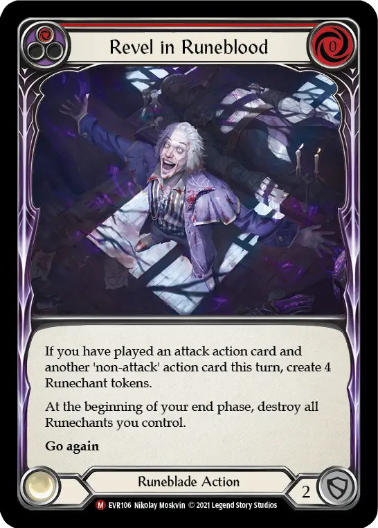 Card: Revel in Runeblood (red)