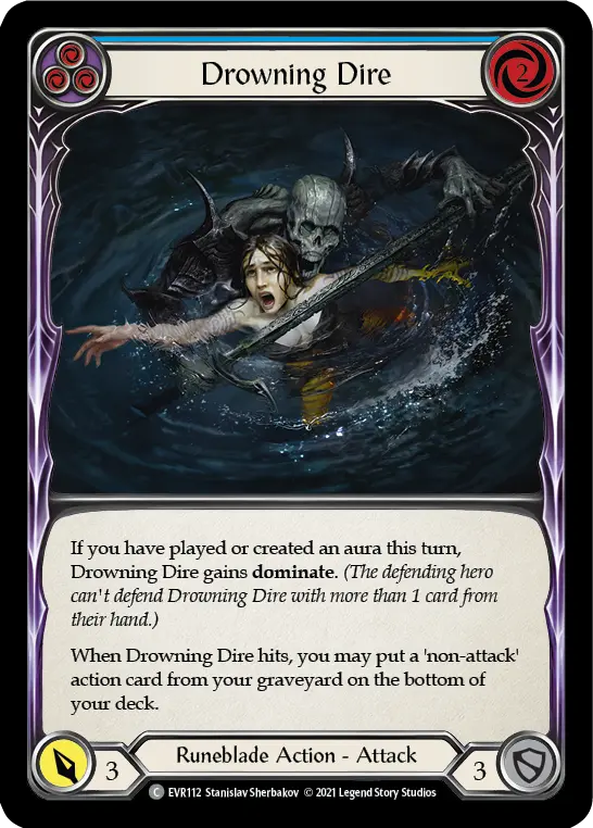 Card: Drowning Dire (blu)