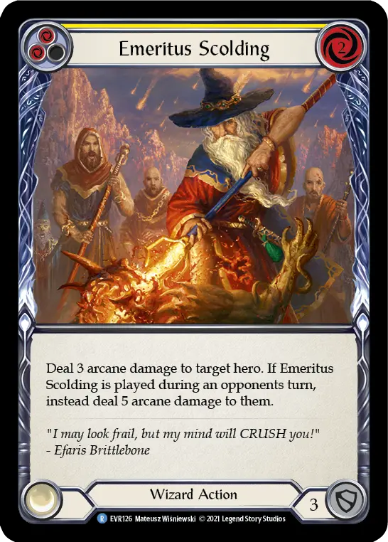 Card: Emeritus Scolding (yel)