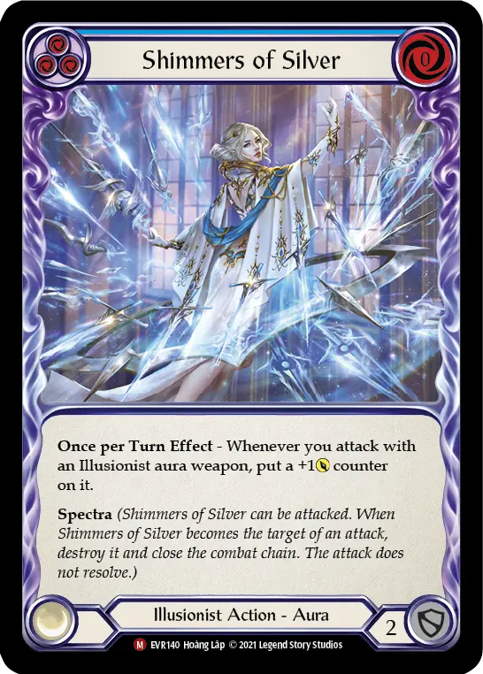 Card: Shimmers of Silver (blu)