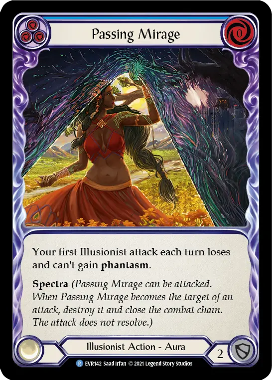 Card: Passing Mirage (blu)