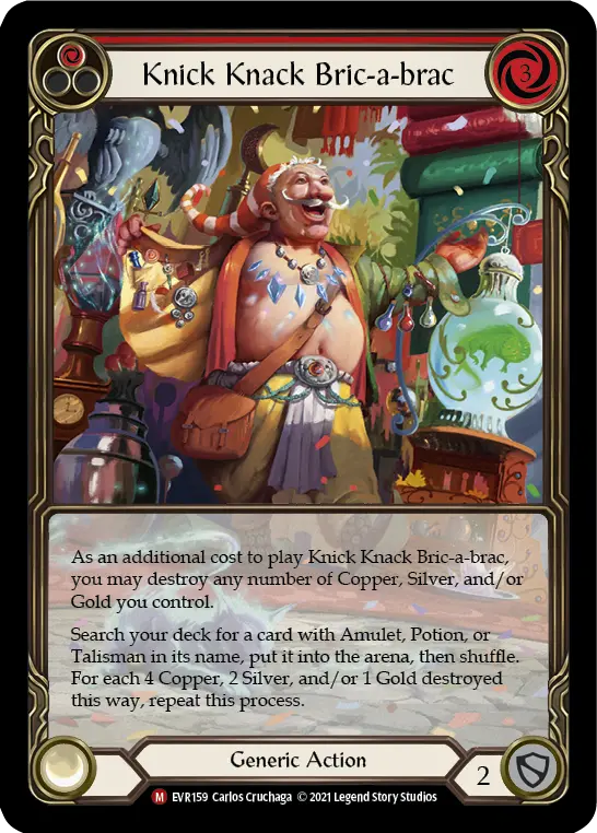 Card: Knick Knack Bric-a-brac (red)
