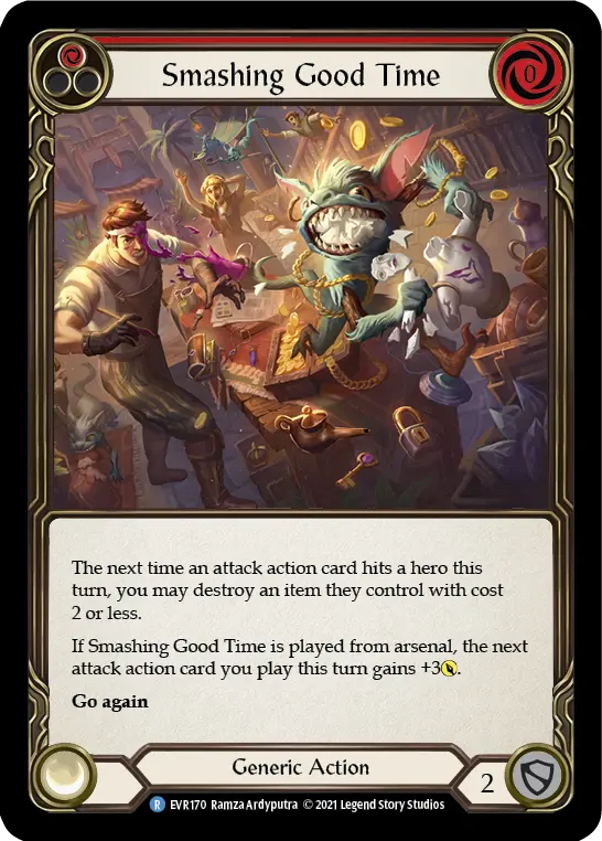 Card: Smashing Good Time (red)