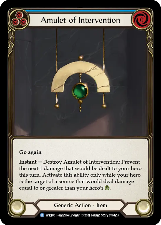 Card: Amulet of Intervention (blu)