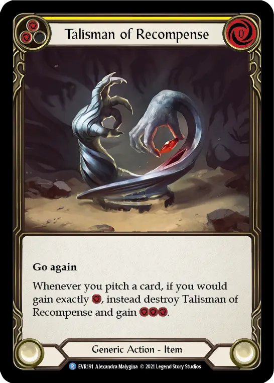 Card: Talisman of Recompense (yel)