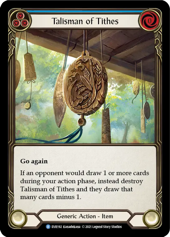Card: Talisman of Tithes (blu)