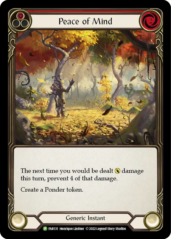 Card: Peace of Mind (red)