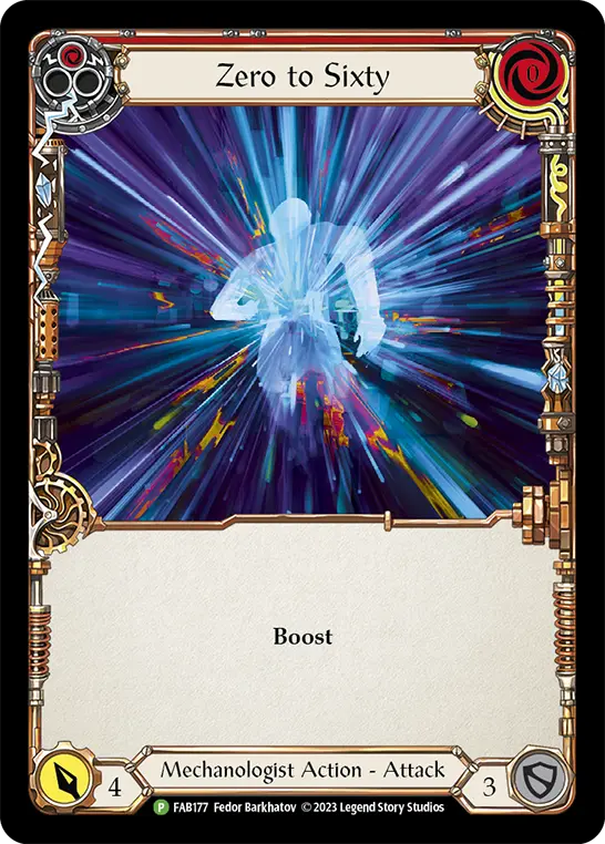 Card: Zero to Sixty (red)