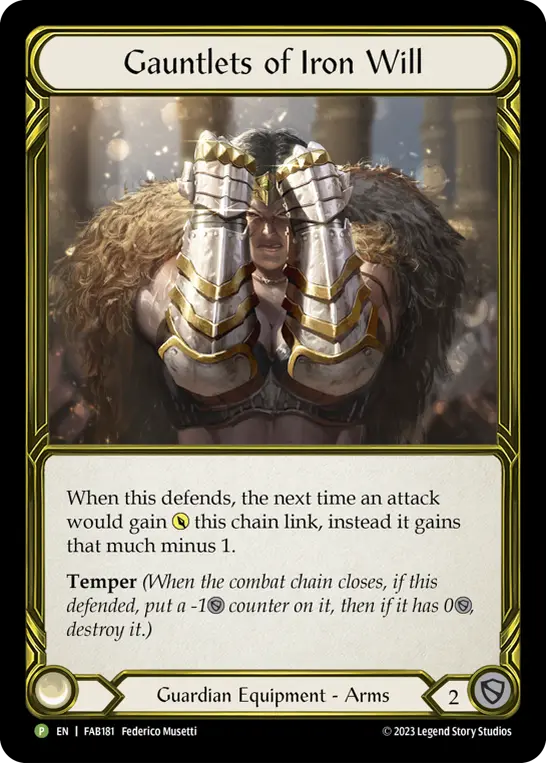 Card: Gauntlets of Iron Will