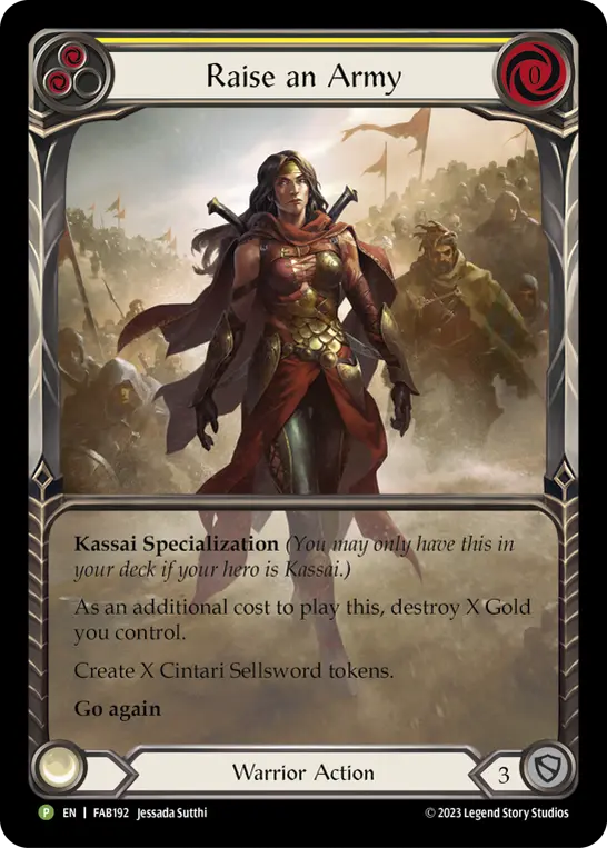 Card: Raise an Army (yel)