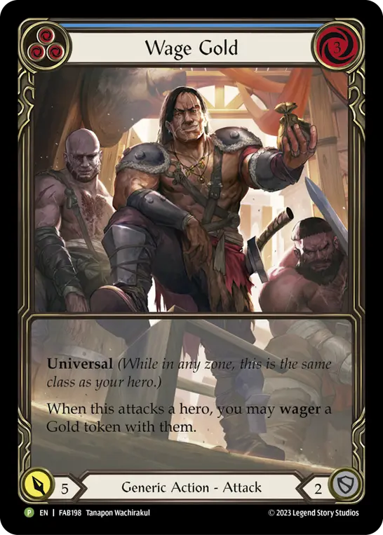 Card: Wage Gold (blu)