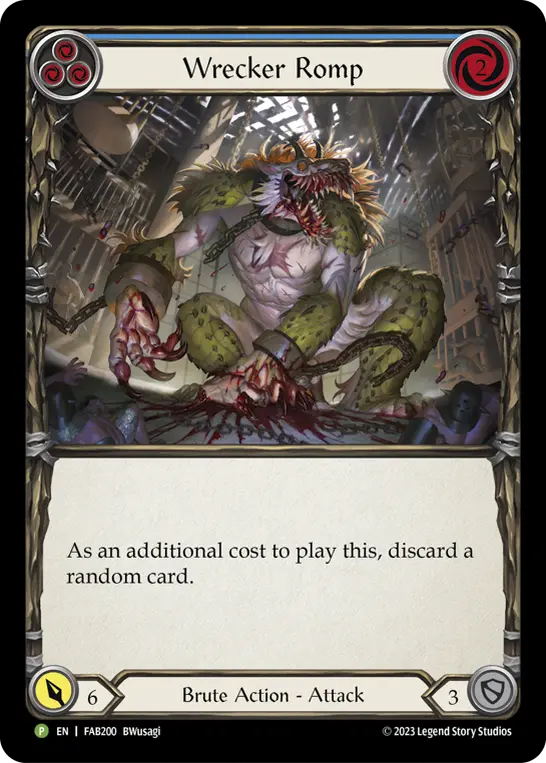 Card: Wrecker Romp (blu)