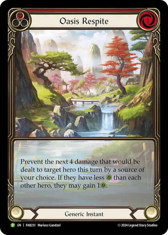 Card: Oasis Respite (red)