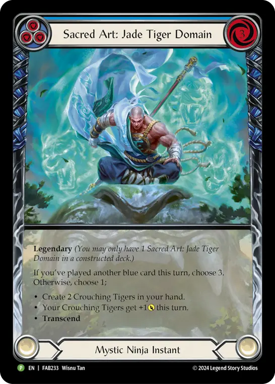 Card: Sacred Art: Jade Tiger Domain (blu)