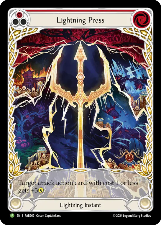Card: Lightning Press (red)