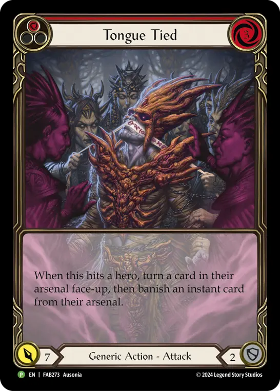 Card: Tongue Tied (red)