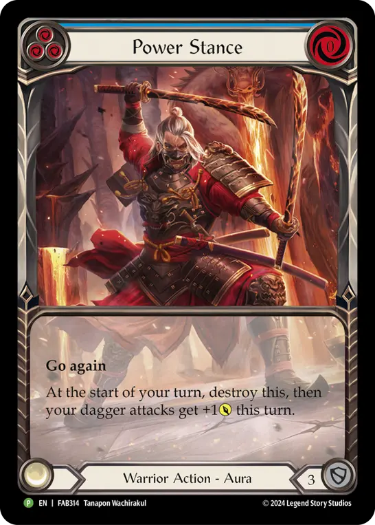 Card: Power Stance (blu)