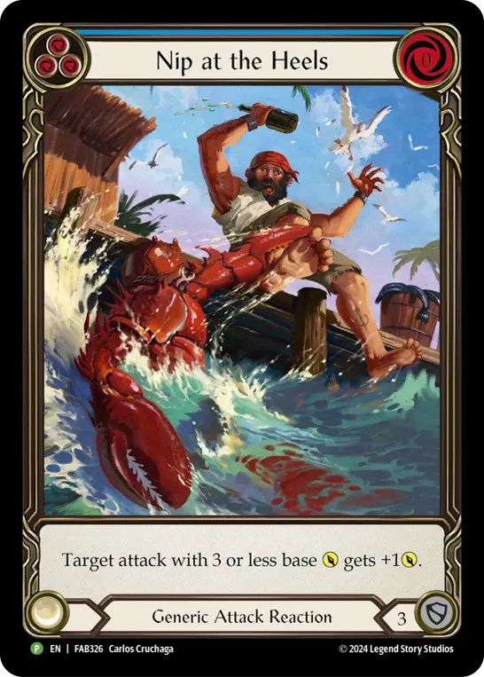 Card: Nip at the Heels (blu)