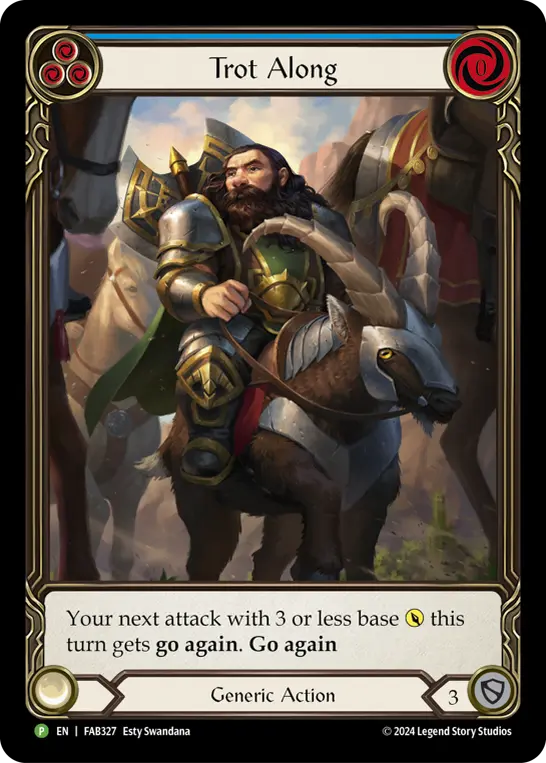 Card: Trot Along (blu)