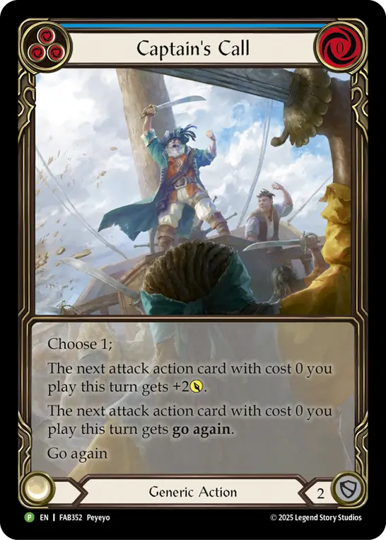 Card: Captain's Call (blu)