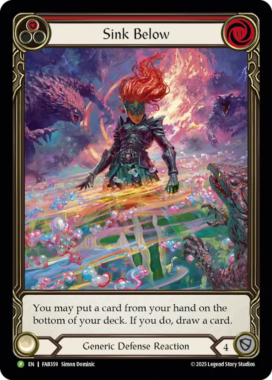 Card: Sink Below (red)