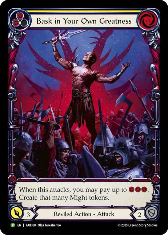 Card: Bask in Your Own Greatness (yel)