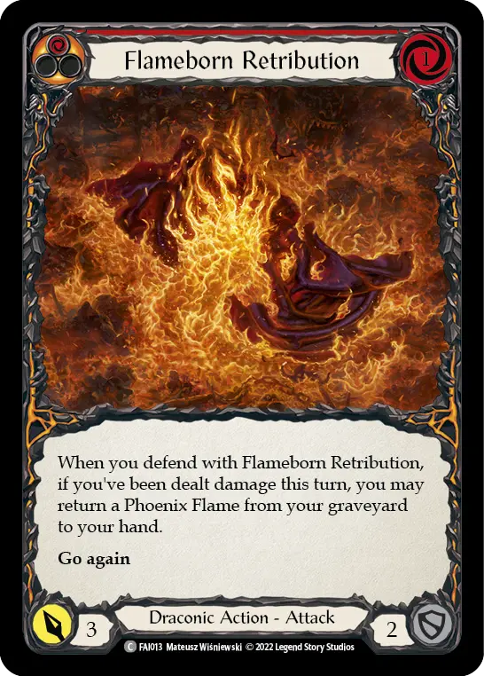 Card: Flameborn Retribution (red)
