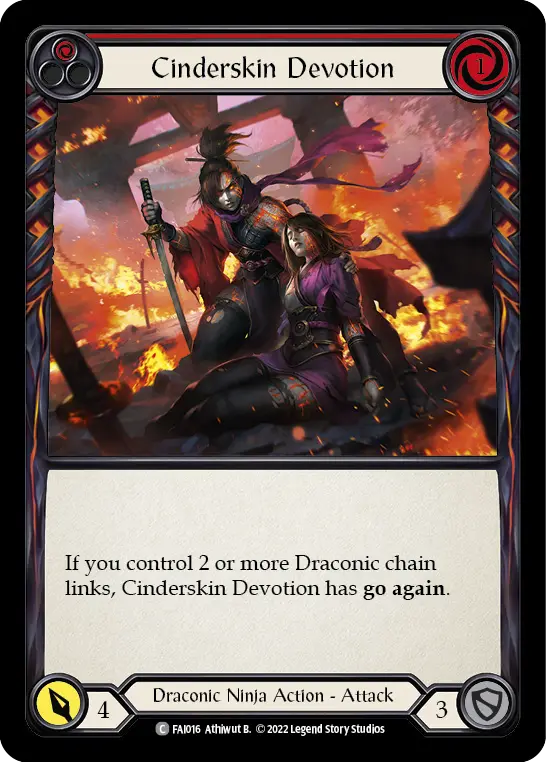 Card: Cinderskin Devotion (red)