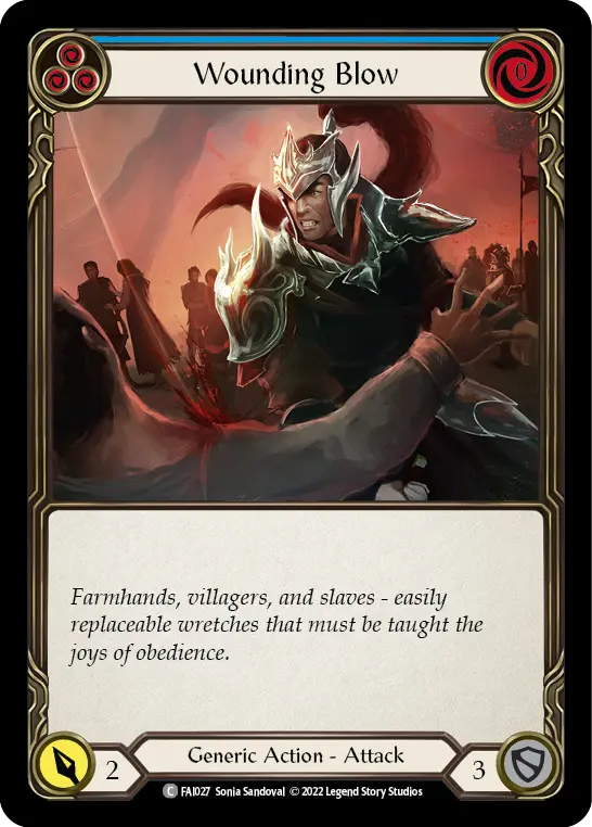 Card: Wounding Blow (blu)