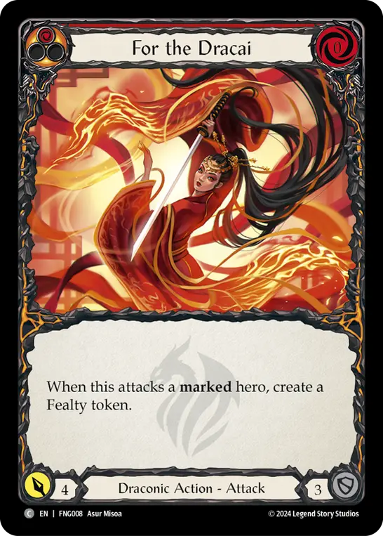 Card: For the Dracai (red)