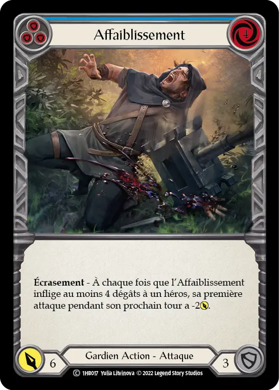 Card: Debilitate (blu)