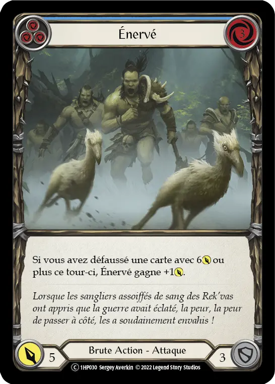 Card: Riled Up (blu)