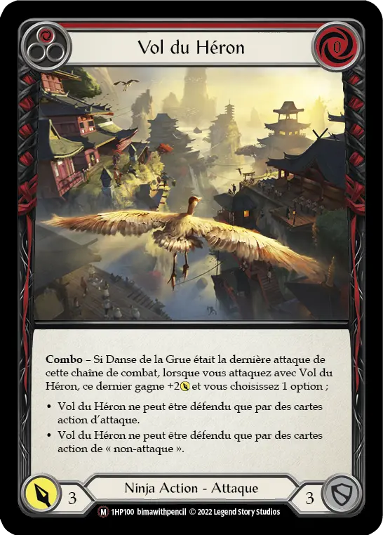 Card: Heron's Flight (red)