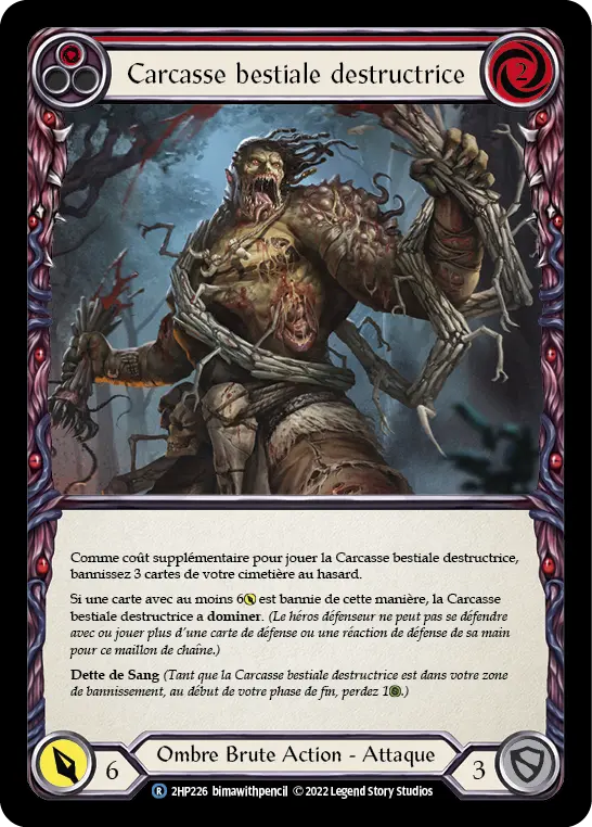 Card: Writhing Beast Hulk (red)