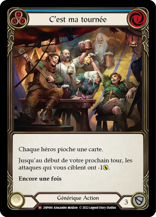 Card: This Round's on Me (blu)