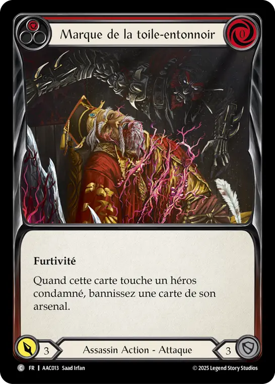 Card: Mark of the Funnel Web (red)