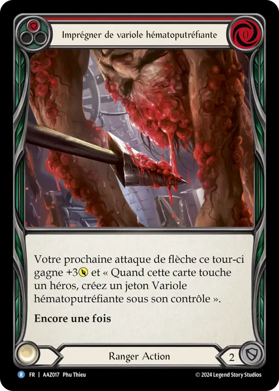Card: Lace with Bloodrot (red)