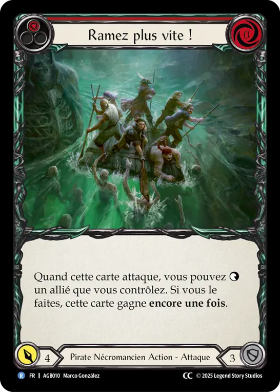 Card: Paddle Faster (red)