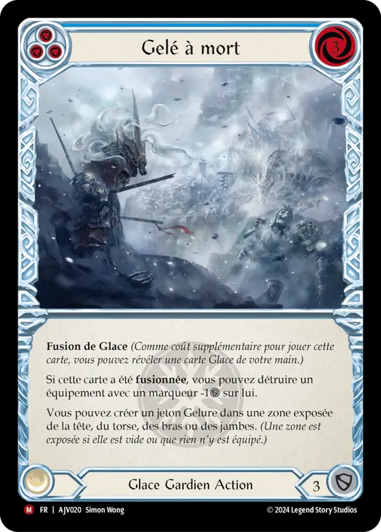 Card: Frozen to Death (blu)