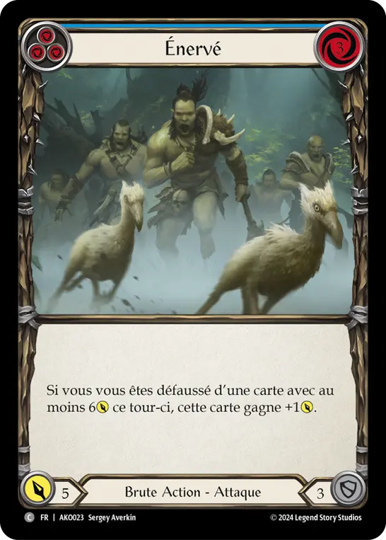 Card: Riled Up (blu)