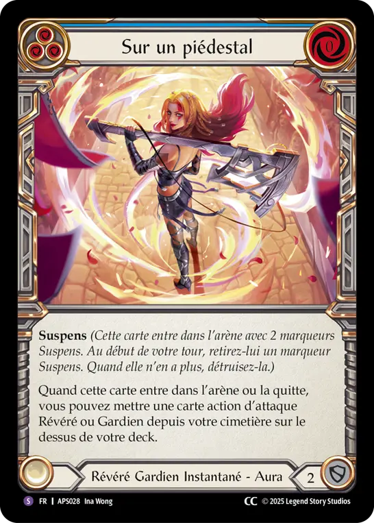 Card: Up on a Pedestal (blu)