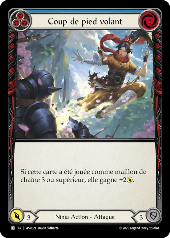 Card: Flying Kick (blu)