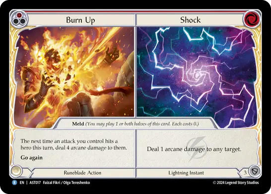 Card: Burn Up||Shock (red)