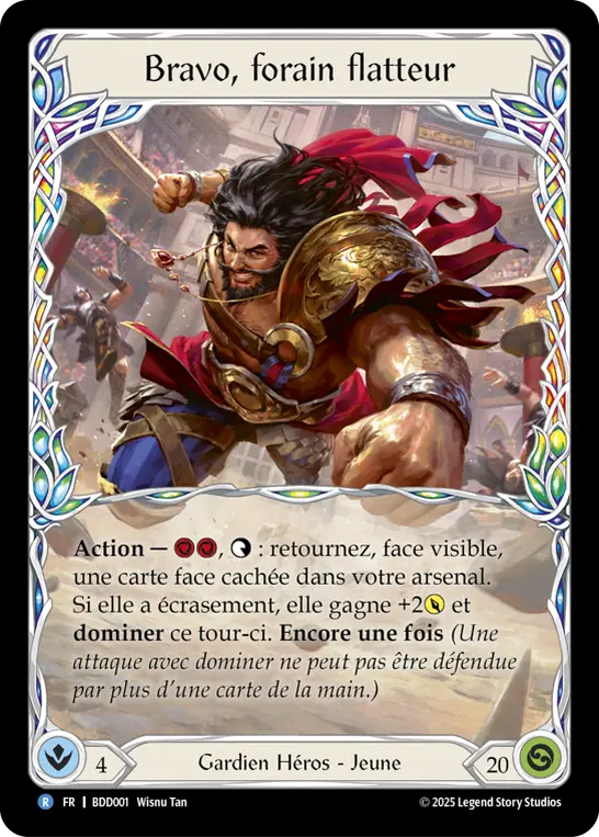 Card: Bravo, Flattering Showman