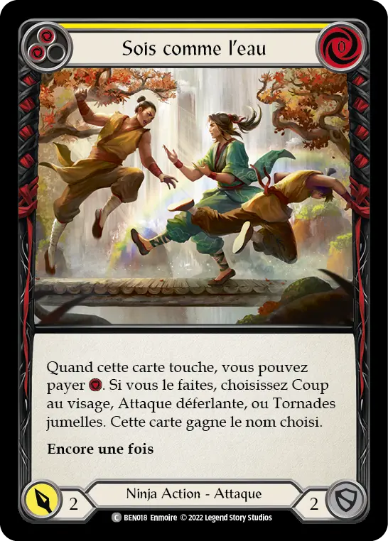 Card: Be Like Water (yel)