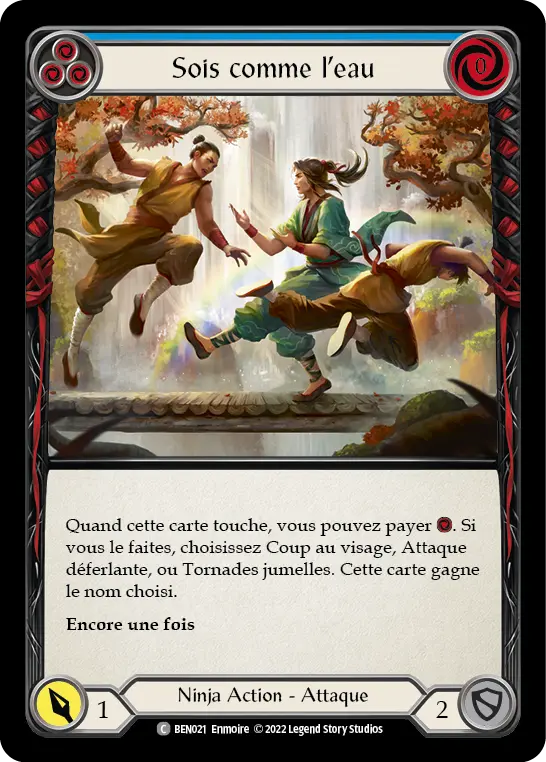 Card: Be Like Water (blu)